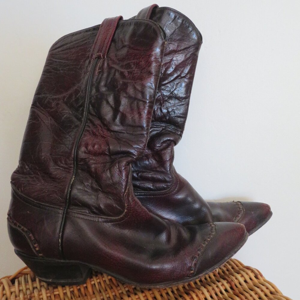 Tony Lama | Size 8.5 | 1476 Burgundy Western Cowboy Boots